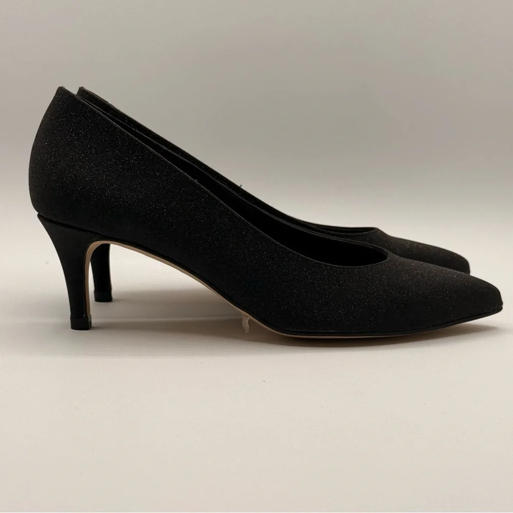 Raphael Sarti Elite Black Sparkle Women's Low Heels Size 37 - Picture 1 of 17